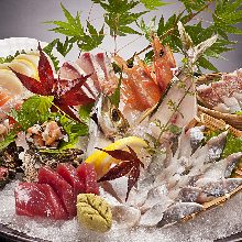 Assorted sashimi of the season