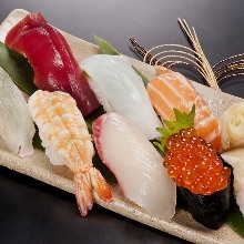 Assorted nigiri sushi, 8 kinds