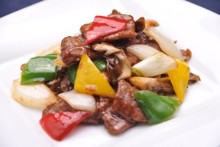 Stir-fried beef with XO sauce