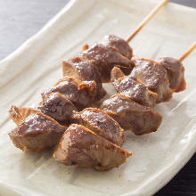 Grilled gizzard skewer