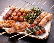 Assorted grilled skewers, 7 kinds