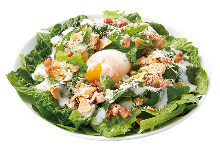 Caesar salad with slow-poached egg