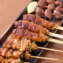 Assorted grilled skewers