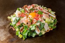 Scallion okonomiyaki