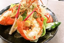 Grilled spiny lobster