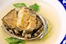 Abalone steamed with sake