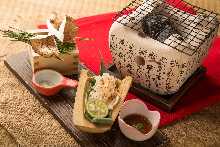 松茸と秋はもの炭火焼き 松茸と秋はもの炭火焼き