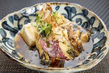 Deep-fried tofu in broth
