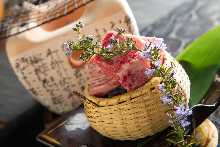 Today's Special Kuroge Wagyu Beef Grilled on Sakurajima Lava Stone