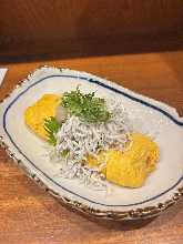 Whitebait and Japanese Rolled Omelette