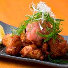 Fried young chicken with grated yuzu plum ponzu sauce