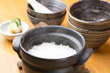 Kishu no Shizuku specialty freshly cooked Hagama rice