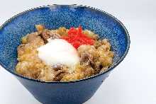 Sukiyaki hotpot beef and vegetable rice bowl