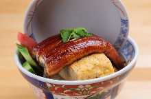 Eel and egg rice bowl