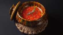 Salmon roe and sudachi clay pot rice