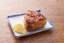 Grilled miso rice ball