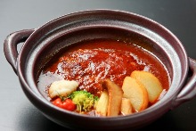 Stewed hamburg steak