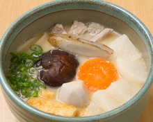 Soup with sake lees