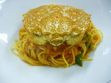 Pasta with crab