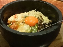 Stone grilled bibimbap