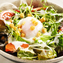 Caesar salad with slow-poached egg
