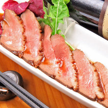 Simmered duck loin