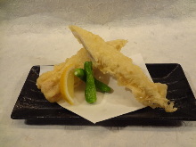 Conger eel tempura