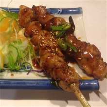 Chicken skin skewer