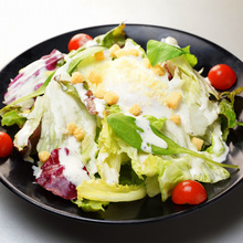 Caesar salad with slow-poached egg