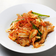 Stir-fried pork with kimchi