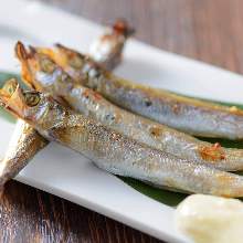 Seared shishamo smelt