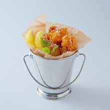 Coconut fried prawns