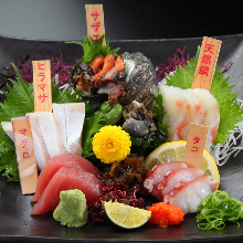 Assorted sashimi