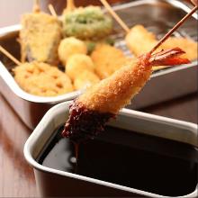 Assorted fried cutlet skewers, 5 kinds