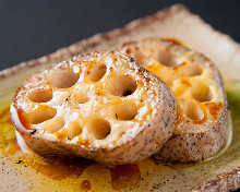 Grilled lotus root