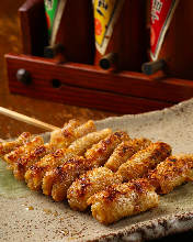 Chicken skin skewer