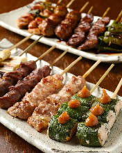 Assorted grilled chicken skewers, 8 kinds
