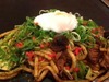 Fried Curry Udon Noodles with Kujo Leeks and Beef Tendon