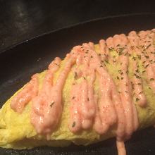 Mentaiko omelette