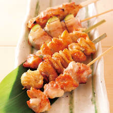 Assorted grilled skewers