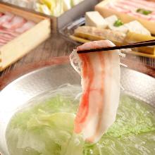 Pork shabu-shabu with kelp soup (Ponzu sauce&Sesame sauce)