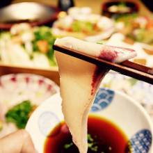 Japanese amberjack shabu-shabu