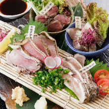 Assorted chicken sashimi