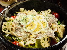 Caesar salad with prosciutto