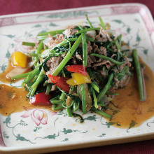 Stir-fried water spinach