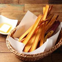 Sweet potato sticks with honey butter
