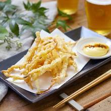 Dried shredded squid tempura