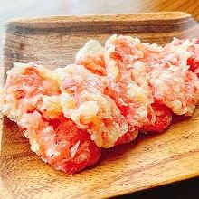 Pickled red ginger tempura