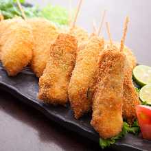 Assorted fried cutlet skewers, 5 kinds