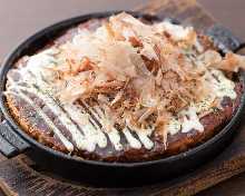 Fluffy and Creamy Finished Yam Okonomiyaki